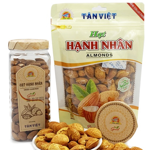 Hạnh Nhân Cao Cấp TÂN VIỆT Bổ Sung Dinh Dưỡng Năng Lượng Cho Mọi Nhà Hộp 230gr - 280gr - 300gr - 350gr - 480gr
