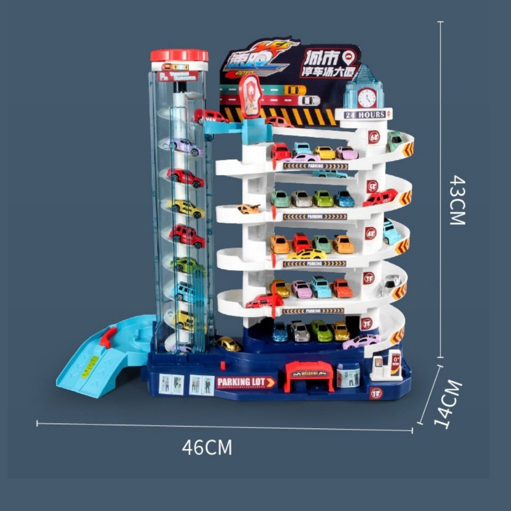 Đồ Chơi Gara Nâng Xe 5 Tầng - Bãi Đậu Xe 5 Tầng