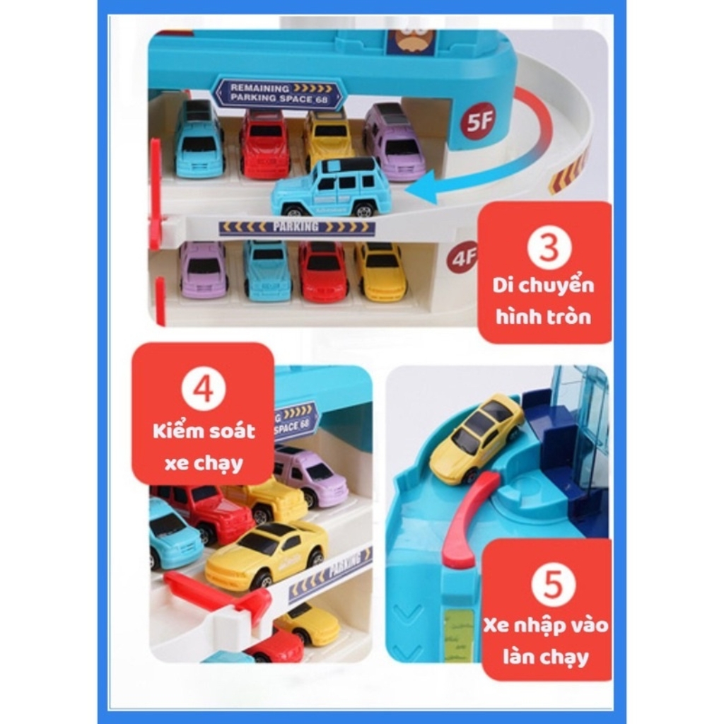 Đồ Chơi Gara Nâng Xe 5 Tầng - Bãi Đậu Xe 5 Tầng