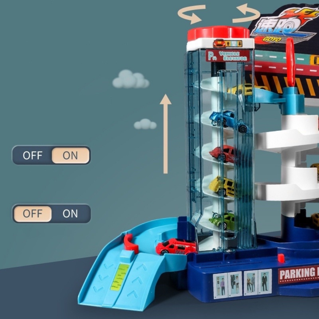 Đồ Chơi Gara Nâng Xe 5 Tầng - Bãi Đậu Xe 5 Tầng