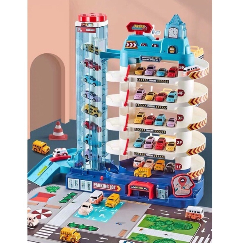 Đồ Chơi Gara Nâng Xe 5 Tầng - Bãi Đậu Xe 5 Tầng