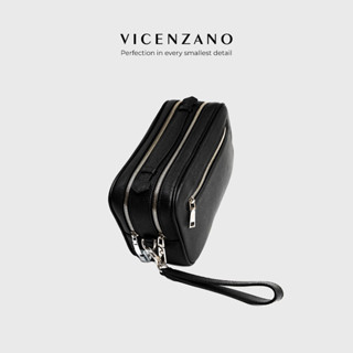 Túi Clutch Nam Da Cao Cấp Jupiter Pouch VICENZANO 3 Ngăn Rộng Rãi CL00004