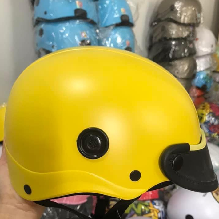 Mũ Bảo Hiểm  Mũ bảo hiểm Trơn Sơn có lỗ thông gió theulogo _ 18 Màu