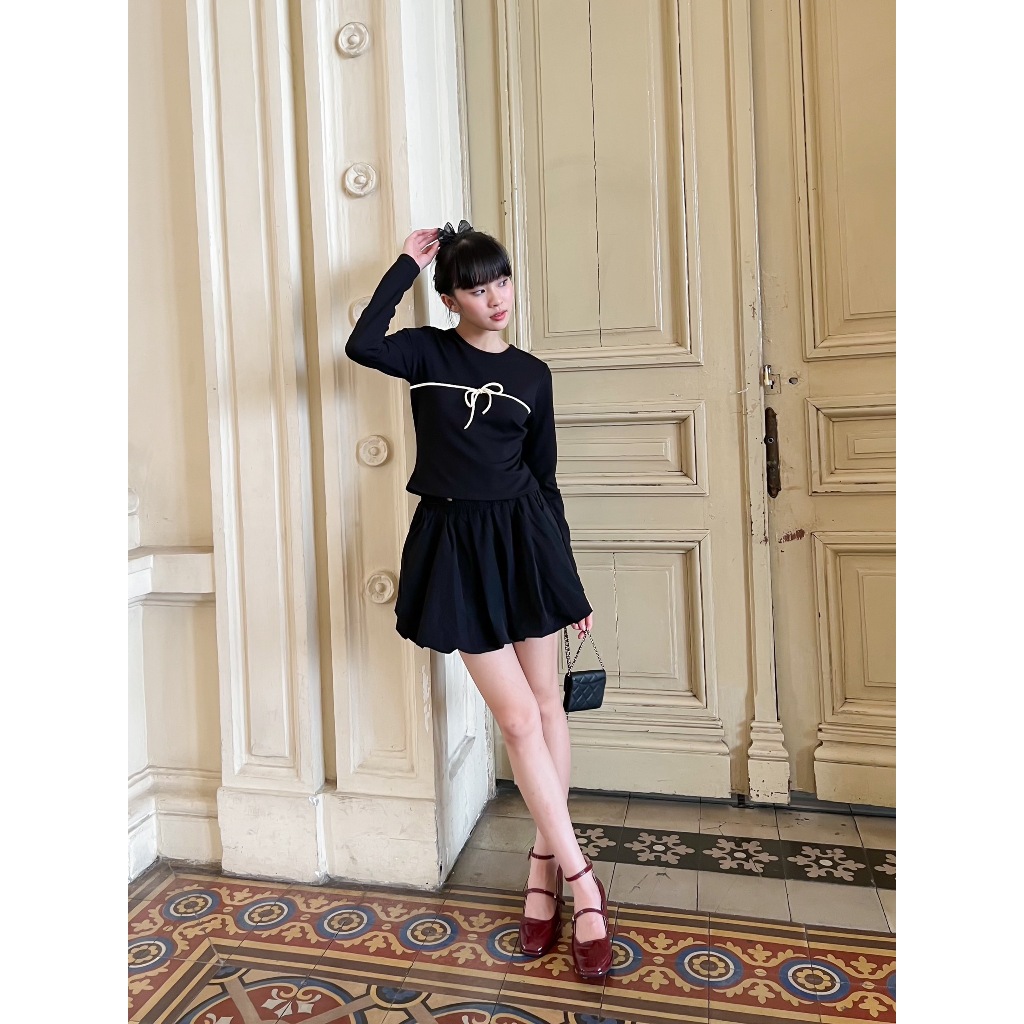 Chân váy bí dáng ngắn lưng chun LUNA SKIRT