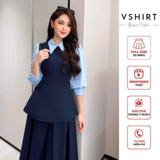 Áo xanh than phối tay dài xanh bigsize (50kg đến 90kg) VSHIRT