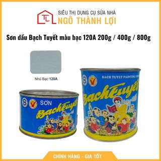 Sơn dầu Bạch Tuyết màu bạc 120A 200g / 400g / 800g