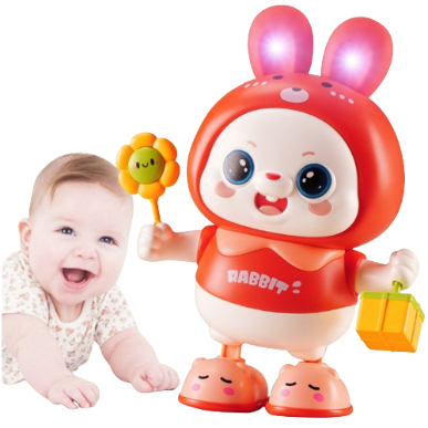 Đồ Chơi Thỏ Nhảy Múa Bằng Điện Có Nhạc Và Di Chuyển Vui Nhộn Dành Cho Bé