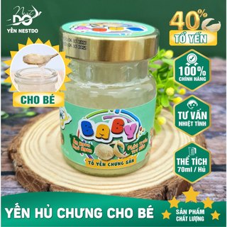 Yến hủ chưng cho bé 40% yến Nestdo, yến chưng sẵn đường phèn cho bé, yến cho bé