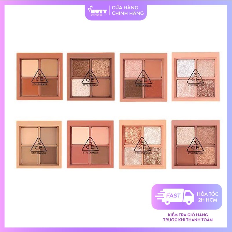 Bảng Phấn Mắt Mini 4 ô 3CE Multi Eye Color Palette