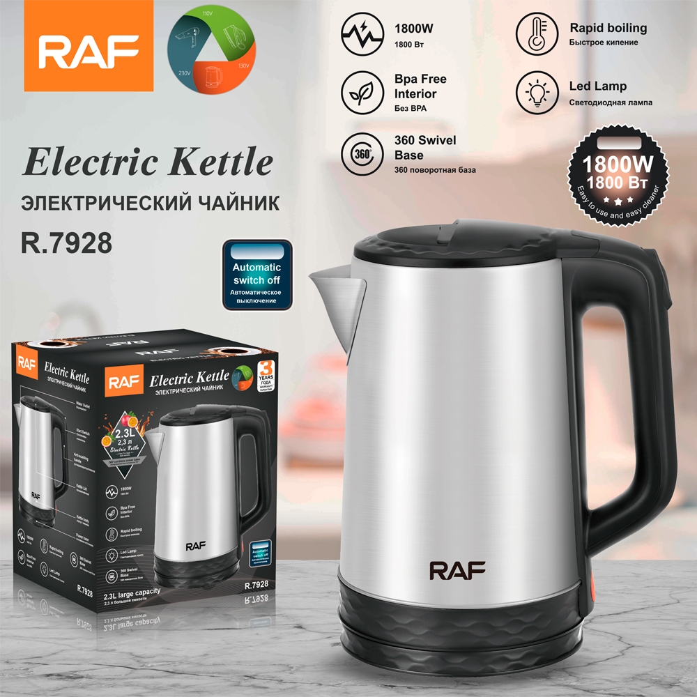 Ấm đun siêu tốc 2.3L 1800W RAF R.7928 - Hàng Chính Hãng