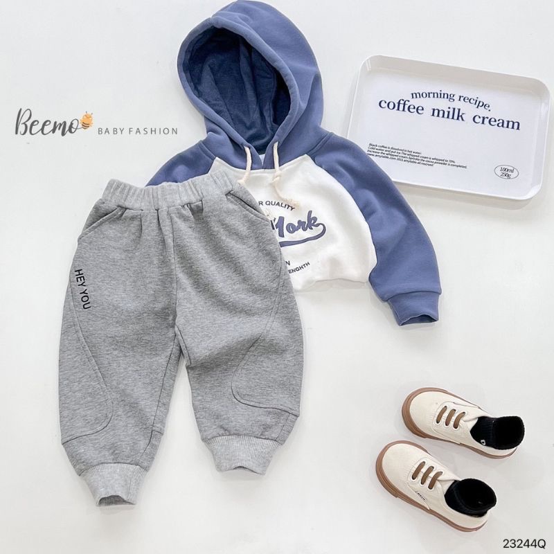 Quần nỉ cho bé BEEMO Q023 quần dài bé trai chất liệu da cá dày dặn, giữ ấm tốt cho bé – PAPALEMON