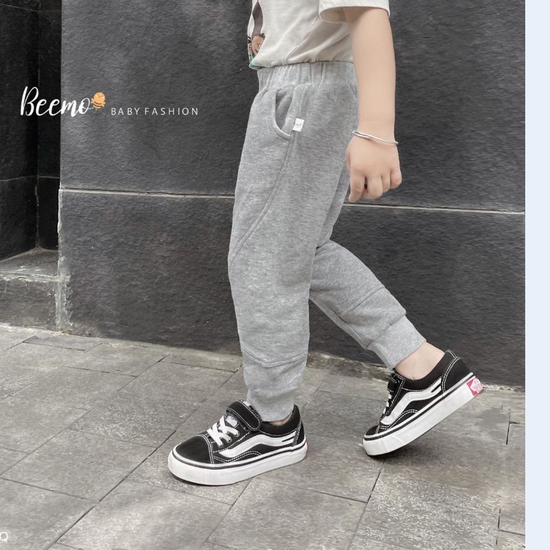 Quần nỉ cho bé BEEMO Q023 quần dài bé trai chất liệu da cá dày dặn, giữ ấm tốt cho bé – PAPALEMON