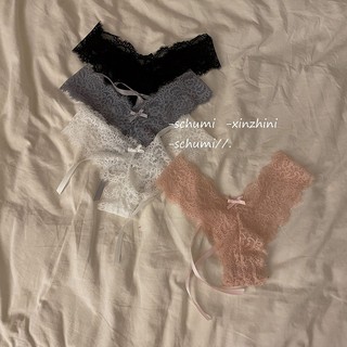 Quần lót ren nữ xuyên thấu sexy DL23 kiểu chữ Y thắt nơ sau quyến rũ