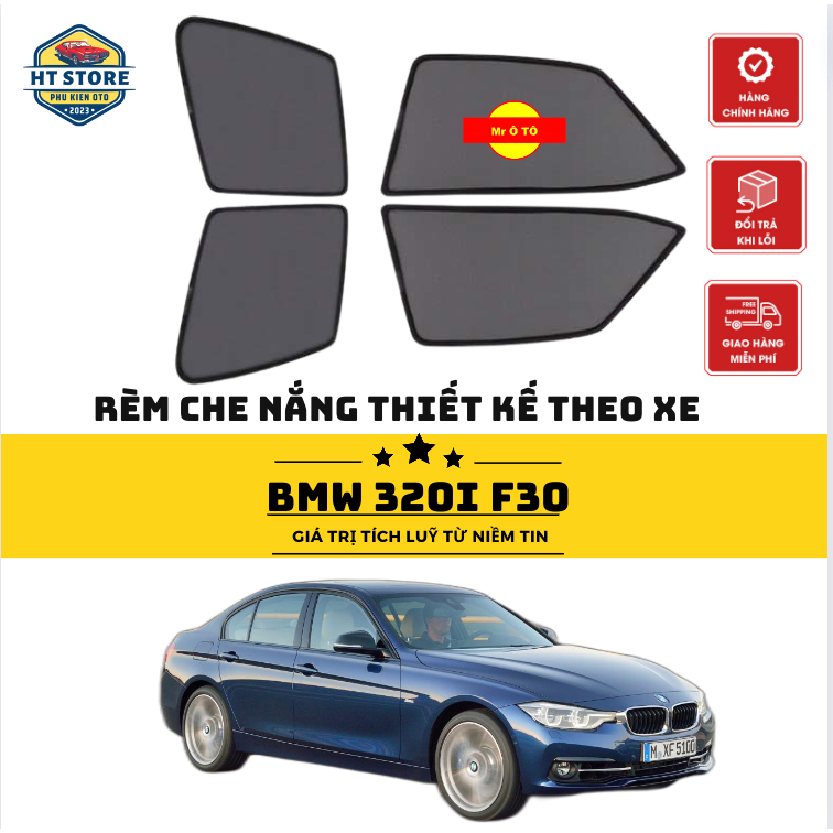 RÈM CHE NẮNG CHO XE BMW 320i F30 - Chống TUV - Tia Cực tím - Bảo Hành 2 năm