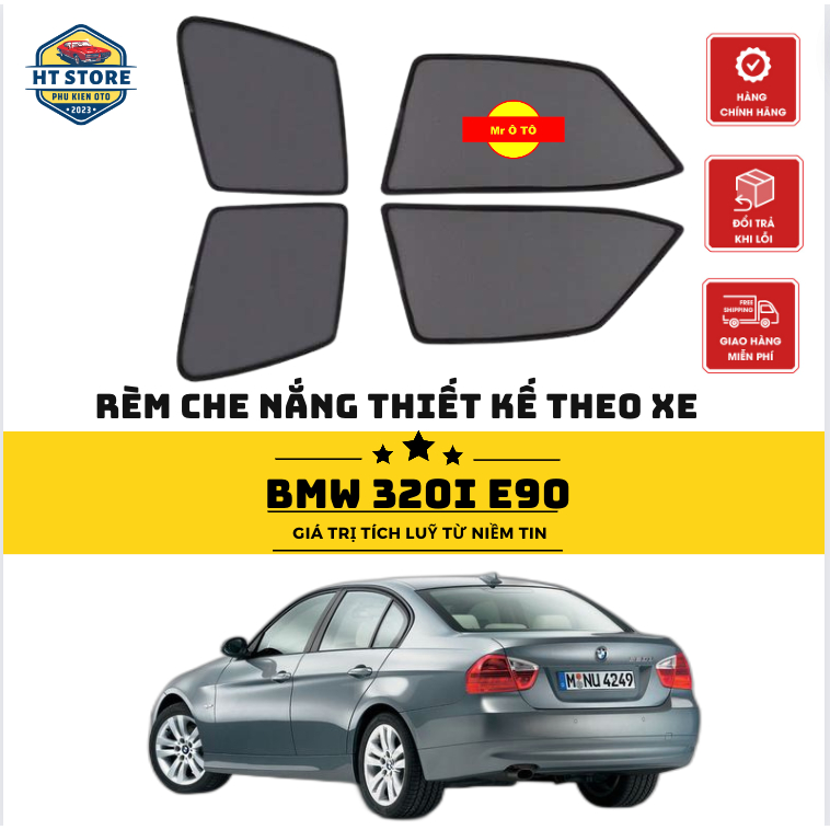 RÈM CHE NẮNG CHO XE BMW 320i E90 - Chống TUV - Tia Cực tím - Bảo Hành 2 năm