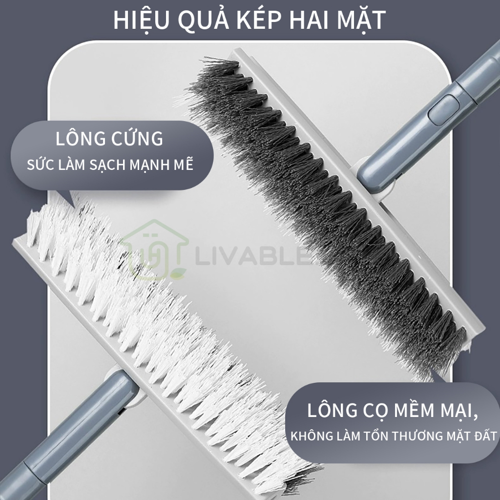 Cây chà sàn nhà tắm Bản Nâng Cấp 2 Trong 1 cọ sạch khe hẹp và góc tường 120CM