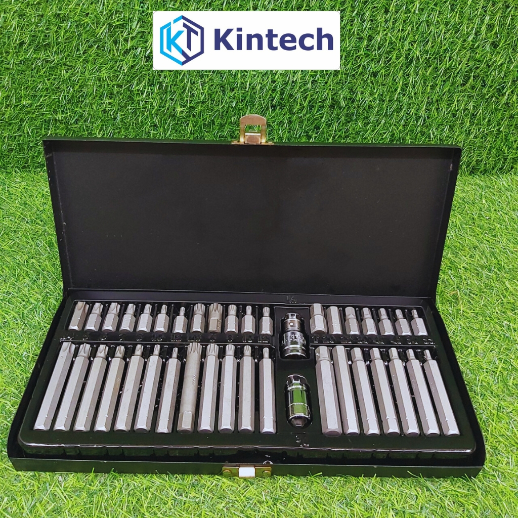 Bộ khẩu hoa thị, lục giác 40PC, bộ hộp sắt Kintech