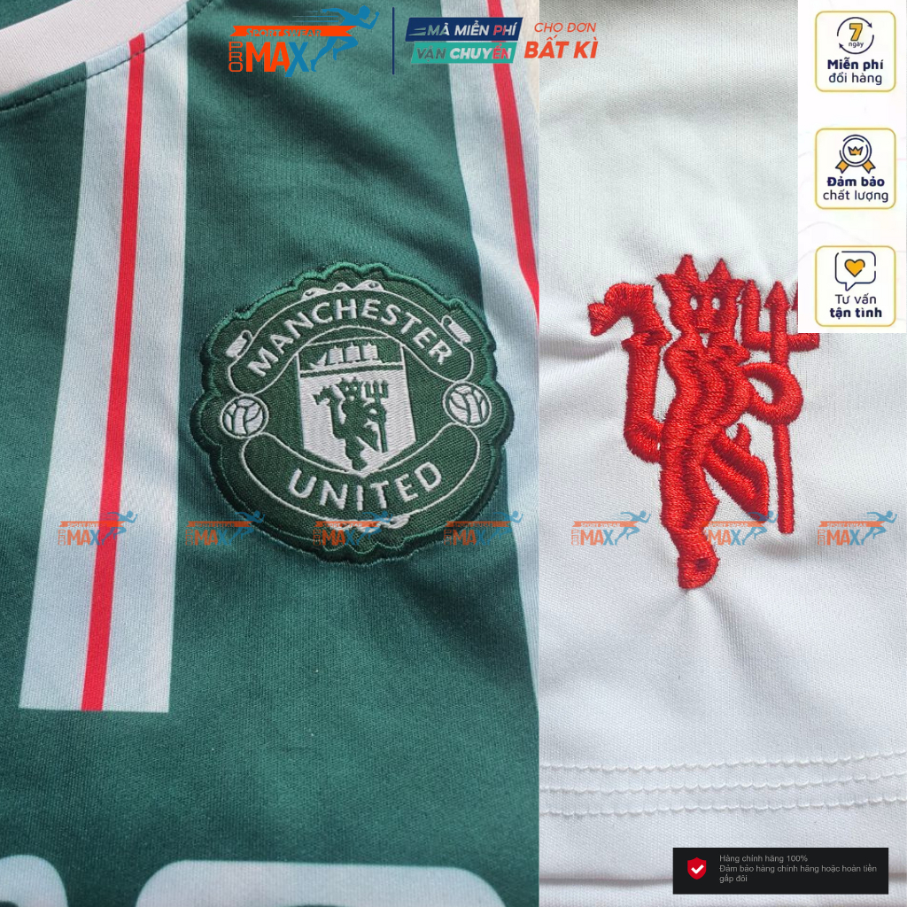 Quần Áo Bóng Đá Manchester United vải thun lạnh không xù đồ đá banh mu mẫu mới 2023 2024