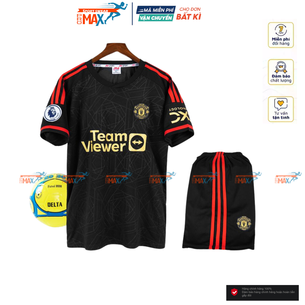 Quần Áo Bóng Đá Manchester United vải thun lạnh không xù đồ đá banh mu mẫu mới 2023 2024