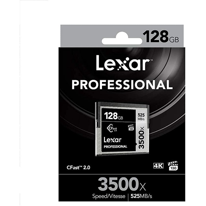 Thẻ nhớ máy ảnh/ máy quay phim 64GB/ 128GB/ 256GB Lexar 3500x 2.0 CFast, chất lượng video 4K, tốc độ đọc 525MB/s