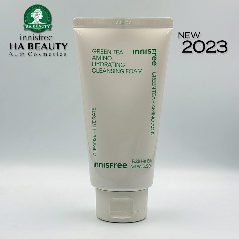 Sữa rửa mặt làm sạch dịu nhẹ trà xanh innisfree Green Tea Amino Hydrating Cleansing Foam 150g