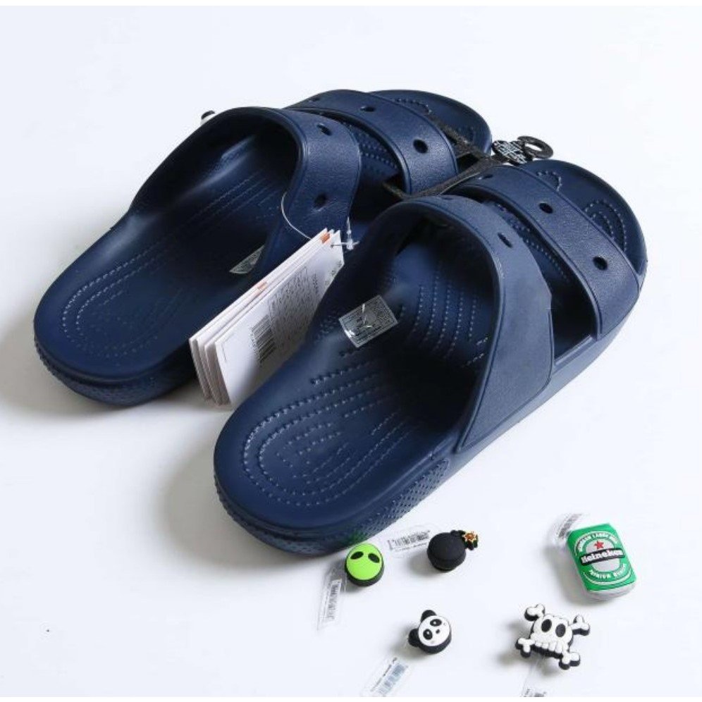 Dép Sandal Cross Bán Chạy Tặng  Thêm 10 Jibiz Cài Dép - Màu Navy