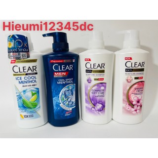 COMBO cặp dầu gội Clear bạc hà nam nữ 400ml- Thái lan