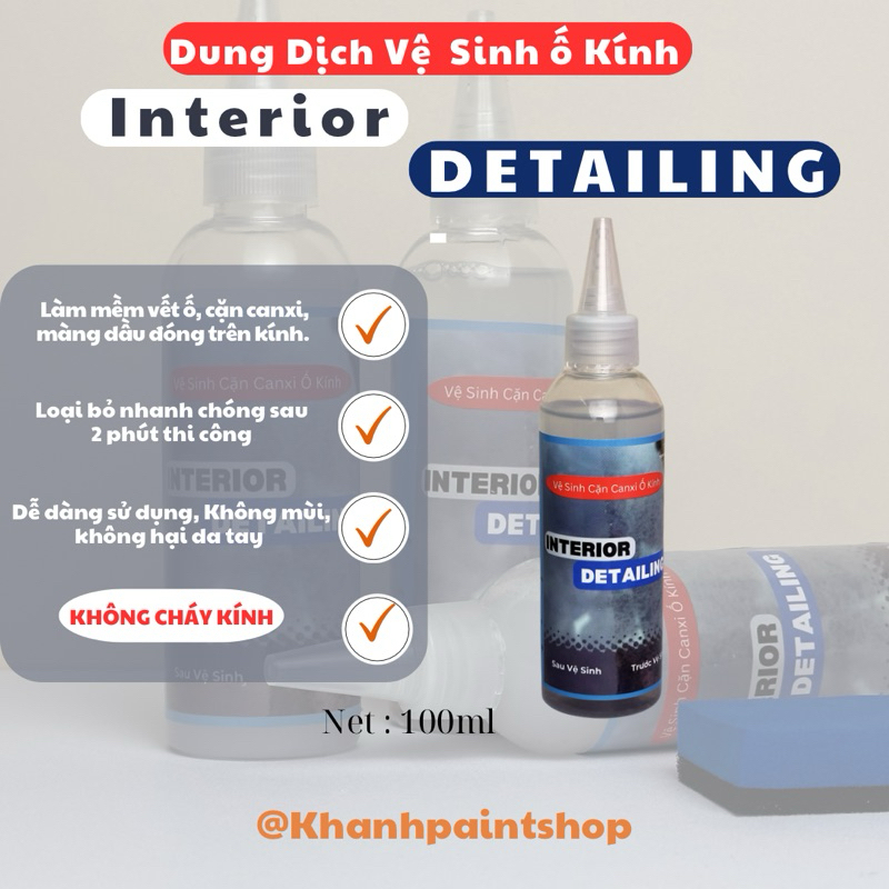 Dung dịch vệ sinh cặn canxi trên kính ô tô ( VỆ SINH ố kính lâu năm ) 100ml SD03 AN TOÀN CHO DA TAY KHÔNG GÂY CHÁY KÍN
