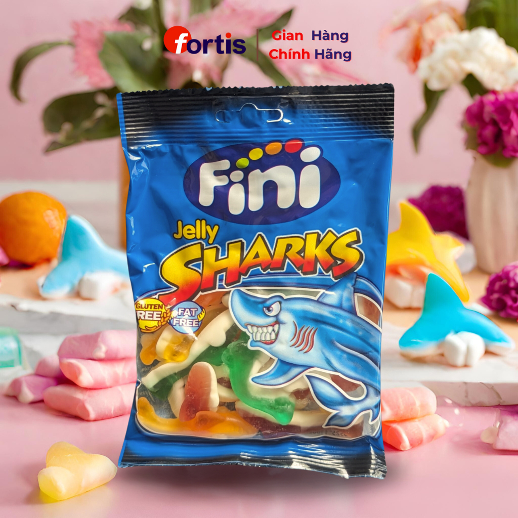 Kẹo dẻo Fini Jelly Sharks Cá Mập 90g