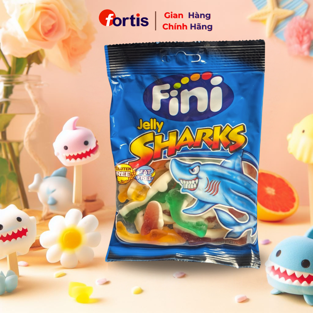 Kẹo dẻo Fini Jelly Sharks Cá Mập 90g