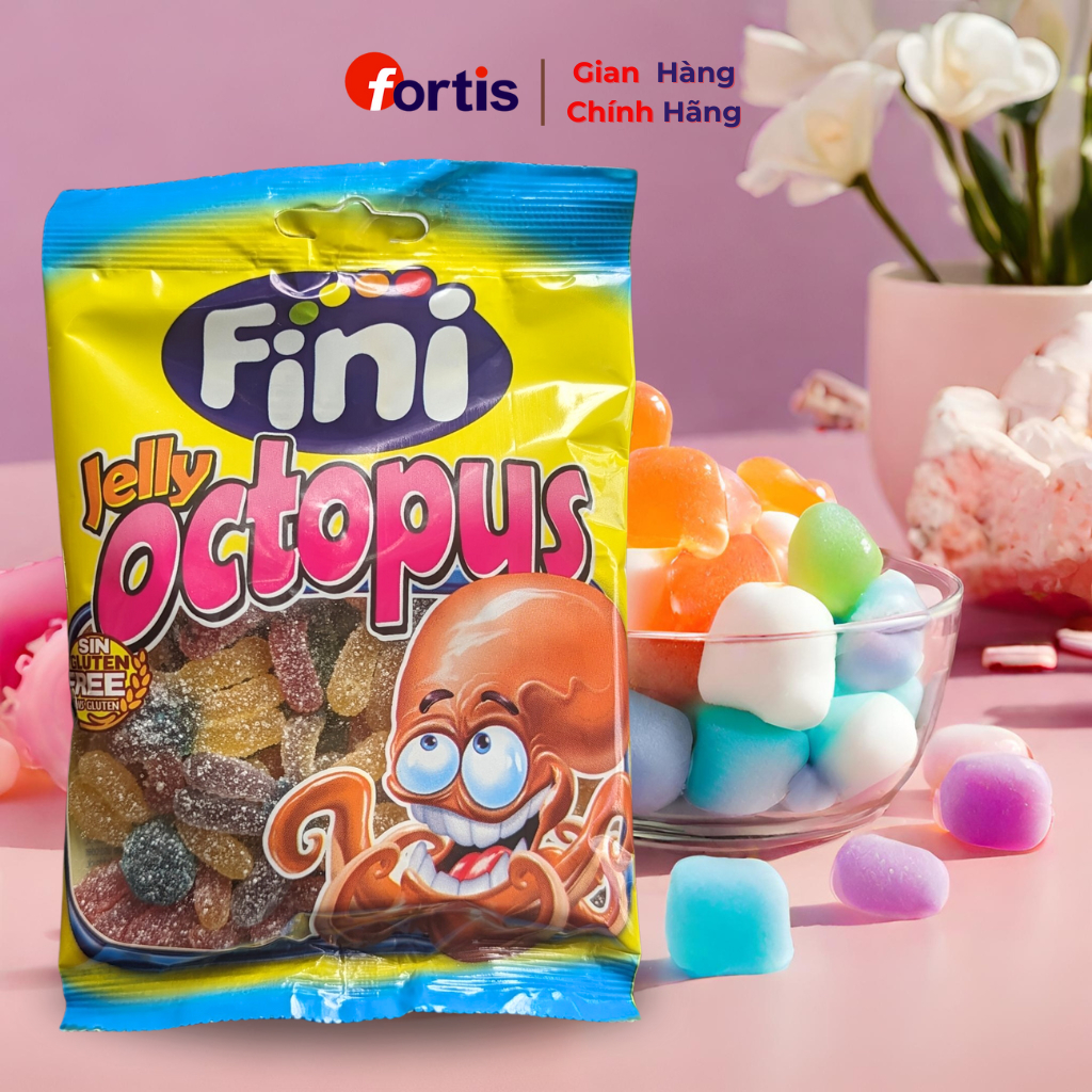 Kẹo dẻo Fini Jelly Octopus Bạch Tuộc 90g