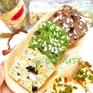 Bánh Biscotti nguyên cám túi 250g GONUTS Không đường Bánh ăn kiêng hỗ trợ giảm cân bánh hạt dinh dưỡng ngũ cốc healthy