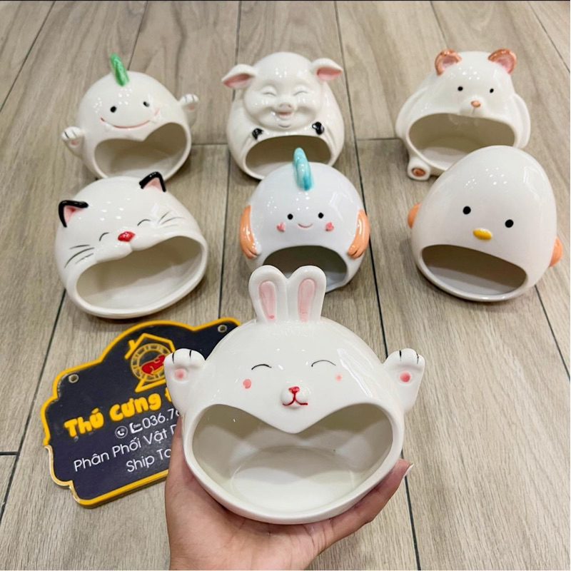Nhà ngủ sứ làm mát cho hamster, size lớn, mẫu đẹp