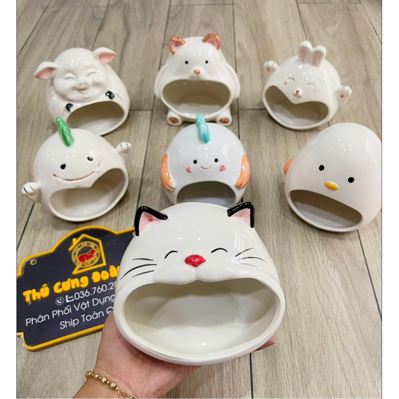 Nhà ngủ sứ làm mát cho hamster, size lớn, mẫu đẹp