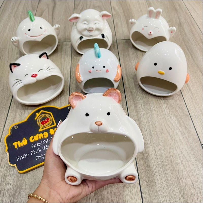 Nhà ngủ sứ làm mát cho hamster, size lớn, mẫu đẹp