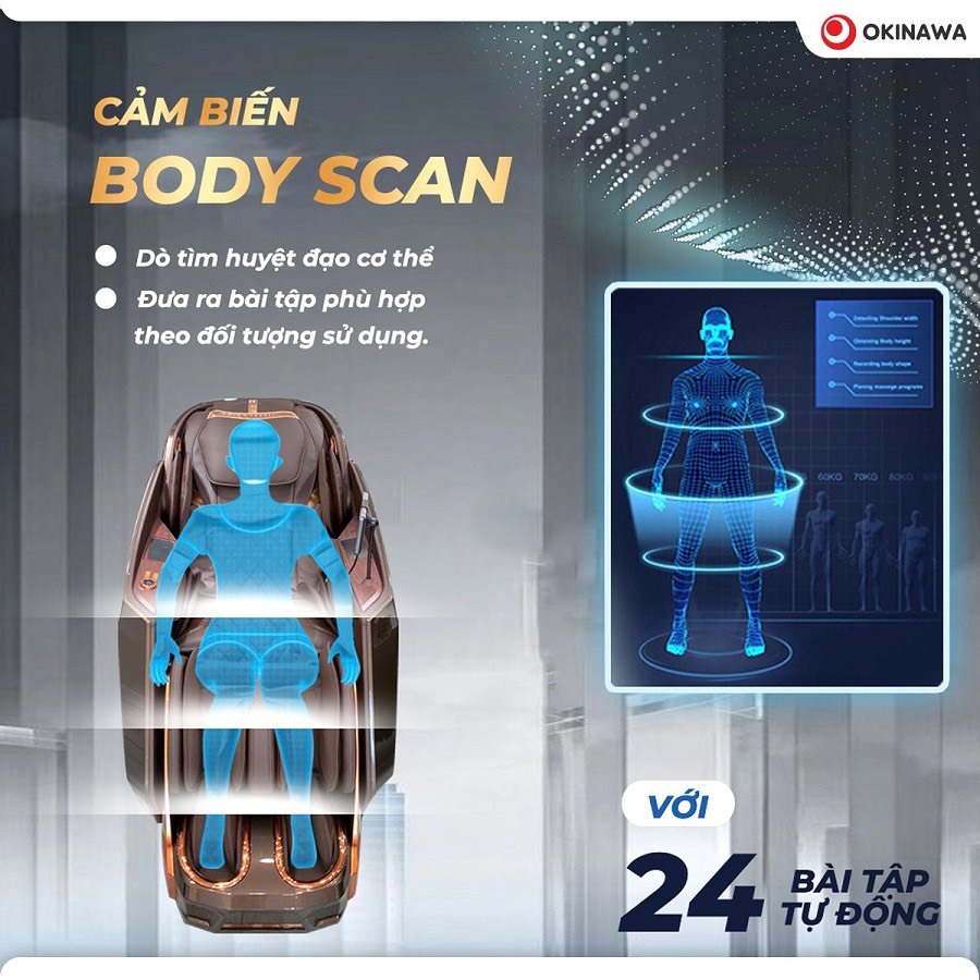 [CHÍNH HÃNG] [FREESHIP + QUÀ TẶNG  ] Ghế massage toàn thân cao cấp Okinawa S- 802 cao cấp
