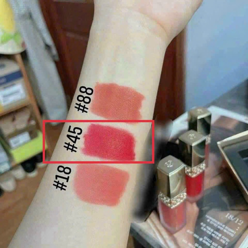 Có tem date 2026 - Son kem whoo velvet số 45 màu đỏ Royal Red