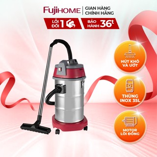 Máy hút bụi nhập khẩu FUJIHOME VC35 Dung tích lớn 35L, Công suất 1400W, Dùng cho gia đình, văn phòng