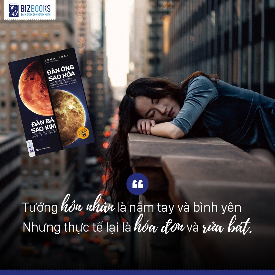 Sách Đàn Ông Sao Hỏa Đàn Bà Sao Kim - Thấu Hiểu Phụ Nữ Đàn Ông Hay, Giữ Hạnh Phúc Gia Đình, Tình Yêu - Bizbooks