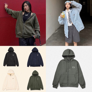 Áo khoác nỉ nữ hoodie form rộng basic kéo mũ to kèm nón oversize lót bông nỉ Tú Cẩm xưởng may