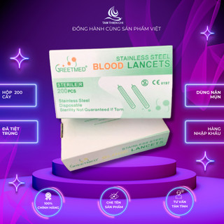 Kim tiệt trùng lấy mẫu ngón tay hoặc lễ mụn Greetmed (date 12/2023)