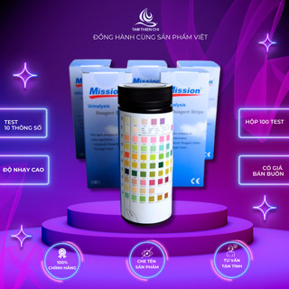 Que thử nước tiểu ACON Mission 10 thông số hộp 100 test