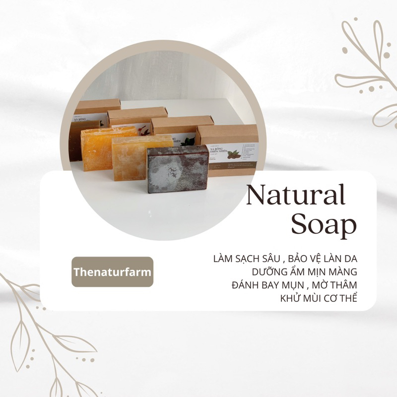 Xà bông cà phê quế naturfarm giúp sạch mụn, sáng da, mờ thâm