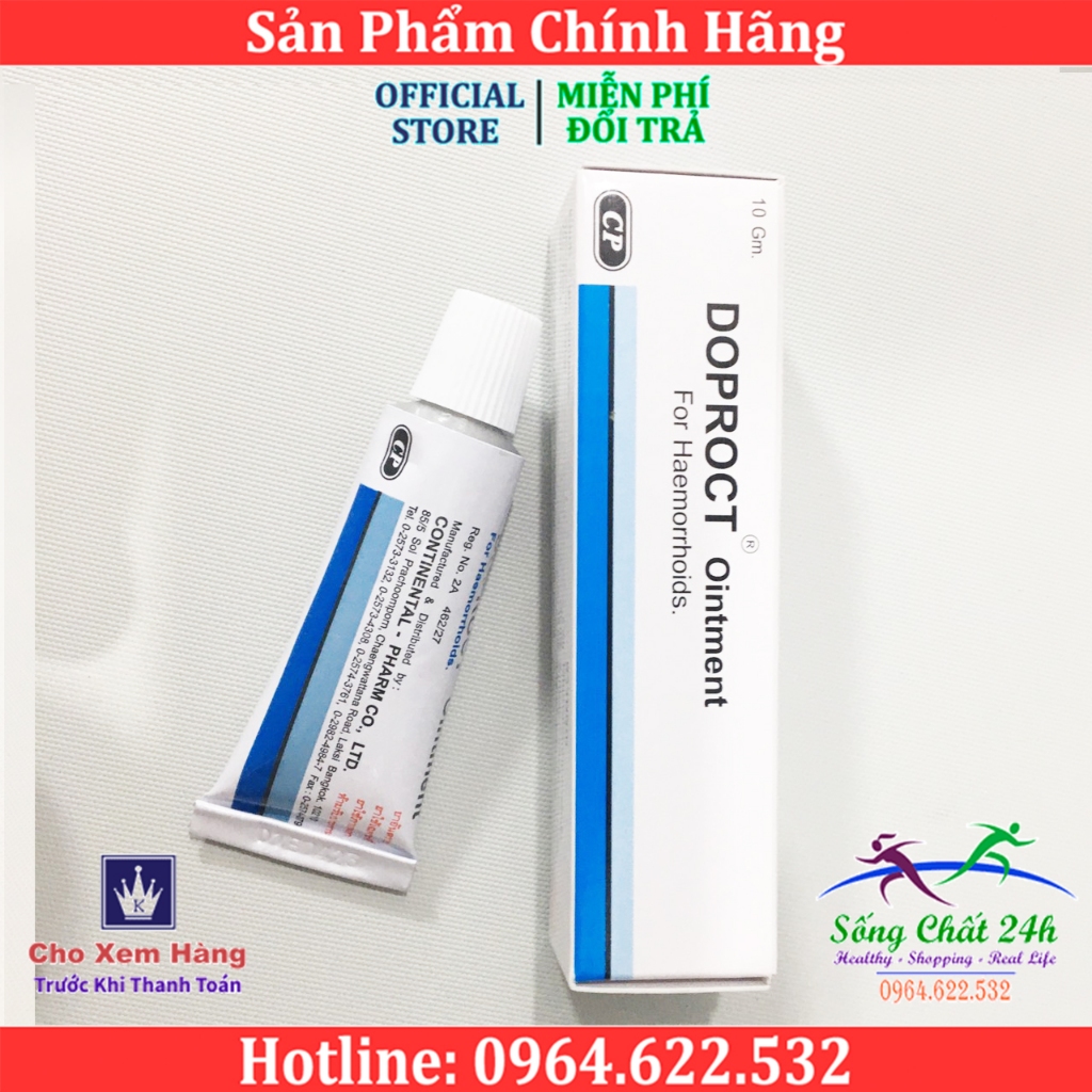 Kem Bôi Trĩ DOPROCT Thái Lan giúp co và giảm đau ngay sau 1 tuần sử dụng