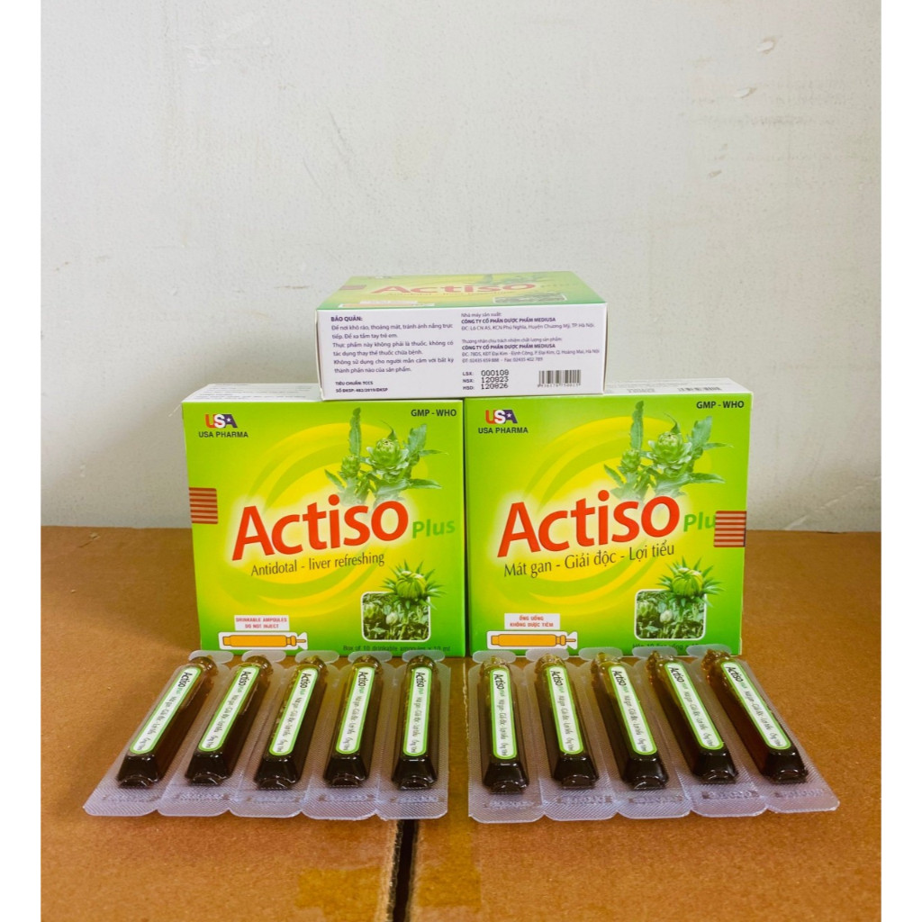 2 hộp Siro Actiso thanh nhiệt, mát gan, thanh lọc cơ thể