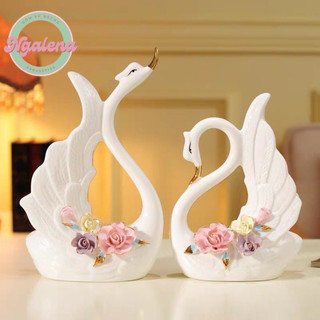 Đôi thiên nga bằng gốm  sứ - Trang trí Nhà cửa, quà tặng