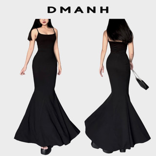 𝐃𝐦𝐚𝐧𝐡 - D3 Váy đầm Siết Eo Đuôi cá XOÈ TO SIÊU DÀI 130cm mùa hè thu đông màu đen đi biển sexy basic