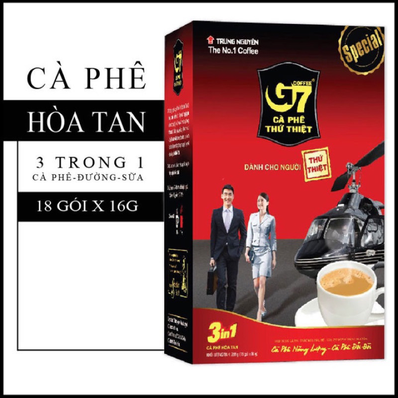 CÀ PHÊ HÒA TAN G7 3IN1 - 18 STICKS (CÀ PHÊ SỮA)