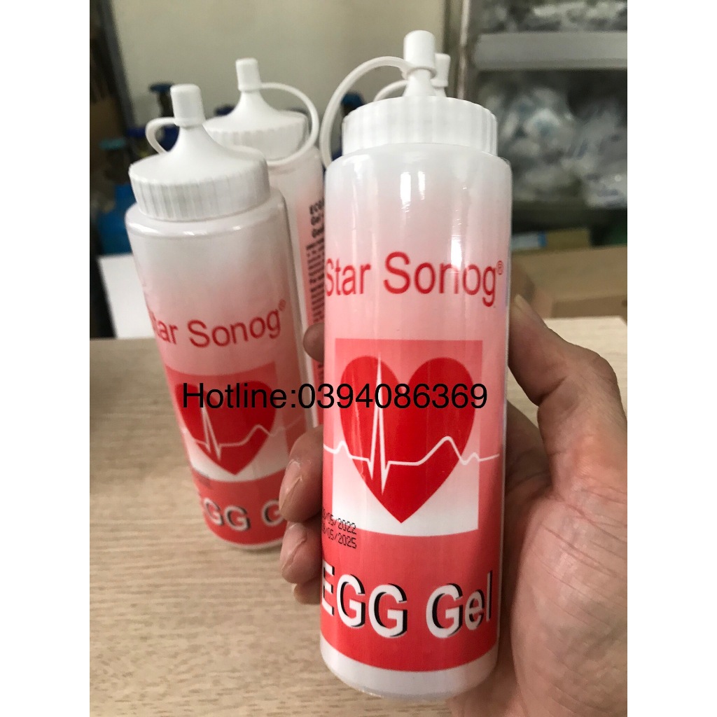 Chai gel lạnh triệt lông, gel siêu âm, gel điện tim chai 250ml