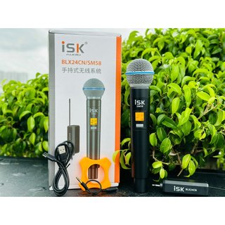 Micro ISK SM58 Không Dây 1 Micro. Chuyên sử dụng cho karaoke hay livestream của tín đồ âm nhạc. Bh 12 tháng